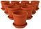 2friends Lot de 8 pots de fleurs élégants de grande taille en terre cuite : pot de 30 cm de qualité supérieure avec soucoupe – Pot de fleurs allemand grand pour toutes les conditions météorologiques