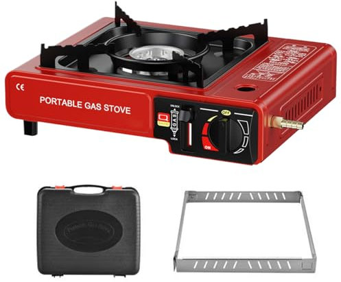 Réchaud de Camping, De Cuisson De Camping Mobile, Équipement Extérieur Léger 2 En 1 Brûleur Barbecue Pour Randonnée Camping Et Pique-Nique