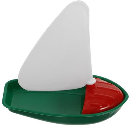 GALPADA de Voile Aquatique Jouets de Mini Bateau pour Enfants Jouets de voilier Flottant de Bateau de Piscine de Bain de Bain bébé Plastique Vert
