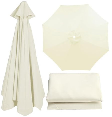 Générique Toile De Rechange pour Parasol De Terrasse De 2.0m 2.5m 2.7m 3.0m, 6 Baleines/8 Baleines Auvent De Remplacement pour Parasol pour Pelouses Plage Piscine Terrasse(Haut foncé,2m(6Ribs))