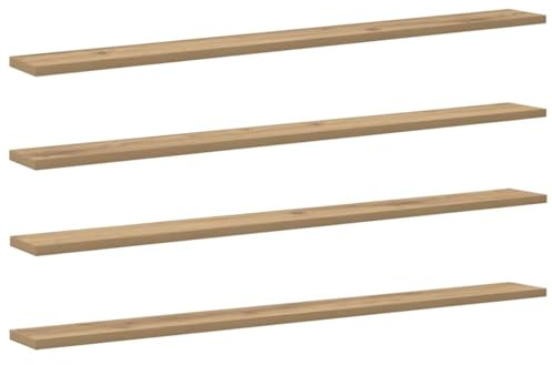 vidaXL Bookshelf Board 3-Tier 4 pcs 100 x 10 x 1.5 cm Engineered Wood