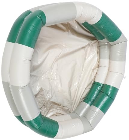 NOLITOY Inflatable Boys and Girls Pool Small round Pvc Swimming Pool with Retro Green Stripes 90# 460g Lightweight for Backyard and Outdoor Water Fun