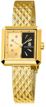Damen-Armbanduhr, Spinnenuhr, 24 mm, weinrotes und schwarzes Zifferblatt, Saphirglas, PVD, schwarzes Meshband, Uhr für Damen, Gothic, zweifarbiges Spinnen-Design, japanisches Quarzwerk