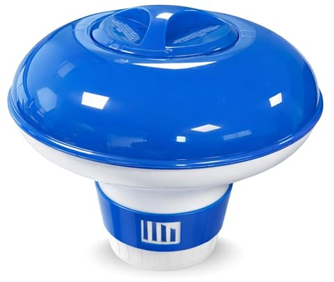 Dispensador de Cloro Flotante, Clorador Mini Piscina, Dosificador de Cloro para Agua, Accesorios para Piscina, Capacidad para Pastillas de 20 g, Sistema Flotante, 20 g