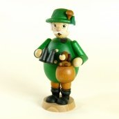 Kunsthandwerk Ullrich Räuchermann Jäger mit Hund Höhe=15,2cm NEU Räuchermann Rauchmann Räucherfigur Räucherkerze Figur Holz Seiffen Erzgebirge Holz Rauchfigur Dekoration Weihnachten