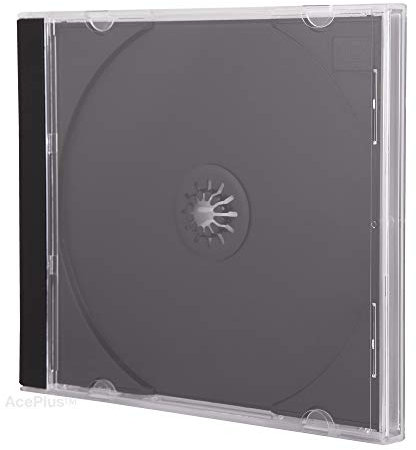 AcePlus 10-pack Standard Black Single CD Jewel Cases with 50-Pack Memorex Assorted Color Paper Sleeves (Value-Pack)