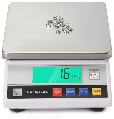 CGOLDENWALL 3-10kg Balance Numérique de Haute Précision 0.1g Analytique Électronique Balance de Laboratoire Industrie avec Fonction de Comptage (10kg,0.1g)