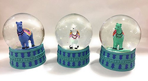 Out of the blue Lama-Snowglobe mit schwebendem Glitter - Schneekugel, Modern, multicolored, Kunststoff