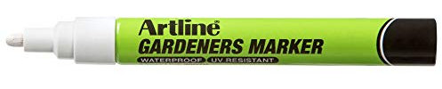 Artline iSigns Gardener's Permanent Marker Pen, Waterproof Marker Pen, UV Resistant Pen, 2.3mm Line Width - White