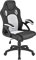 Juskys Racing Schreibtischstuhl Montreal ergonomisch höhenverstellbar & gepolstert 120 kg belastbar Bürostuhl Drehstuhl PC Gaming Stuhl - weiß