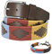 PELPE Argentinischer Ledergürtel mit passender Schnur und Lederarmband. Auf Leder gestickter Gürtel für Männer und Frauen. Argentinische Pologürtel