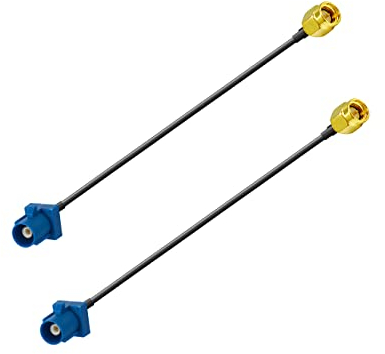 Vecys Câble GPS Fakra C Mâle à SMA Plug Pigtail Câble Adaptateur Antenne RG174 15CM pour Voiture DVR Module GPS Système GPS Récepteurs Multi-Voies Antenne Système Navigation 2 Pièces