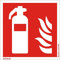 Brandengel® Hochwertiges Schild Feuerlöscher Folie selbstklebend 300 x 300 mm auch für außen Piktogramm F001 DIN EN ISO 7010 ASR A1.3