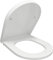 D-Shape Toilet Seat Cover Anti Bacterial Mute Loo Seat Slow Close Quick Release Hinges U Shape Soft Close Easy Cleaning Dual Fixing White Premium UF (Urea-Formaldehyde)