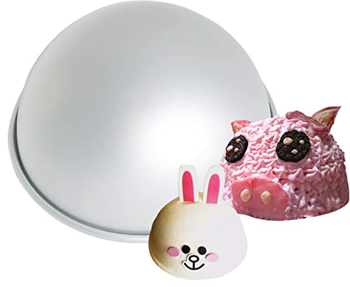 8 inch Large Big Half Ball Cake Pan Hemisphere Football Soccer Shaped Baking Pans Tins Cake Decorating Mould Birthday Halloween Christmas Party Aluminum Bakeware Supplies