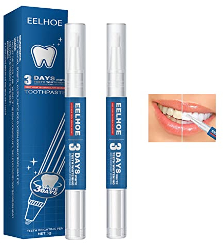 Zahnaufhellung Stift,Bleaching Gel,Weiße zähne stift,Zahnaufhellung Gel,Teeth Whitening Pen für Bleaching Zähne und Natürlich Aufhellen Unterwegs Geeignet,Entfernt Effektiv Flecken (2pcs)