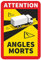 Angles Morts Magnet für Frankreich 1x - LKW Bus Transporter Toter Winkel - mit UV-Schutz wetterfest I hin679