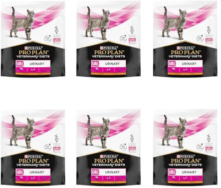 Purina Pro Plan Veterinary Diets UR Urinary | 6 x 350 g | Diät-Alleinfuttermittel für Kitten und Katzen | Zur Auflösung und zur Verringerung von Struvitsteinen
