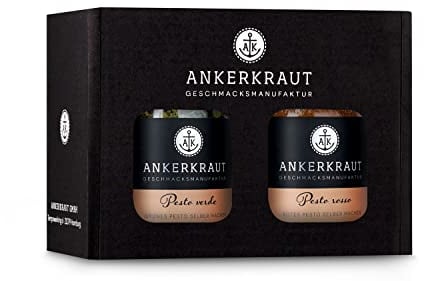 Ankerkraut Nudelparty Box, Pesto Rosso und Pesto Verde im Korkenglas
