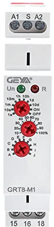 GEYA Relé de tiempo multifunción 16A 1Contactos de Contacto 10 función AC230V relé (GRT8-M1,AC230V)