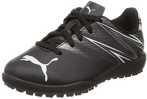 PUMA Unisex Kids Attacanto Tt Jr Sneaker, Puma Black Silver Mist, 1.5 UK