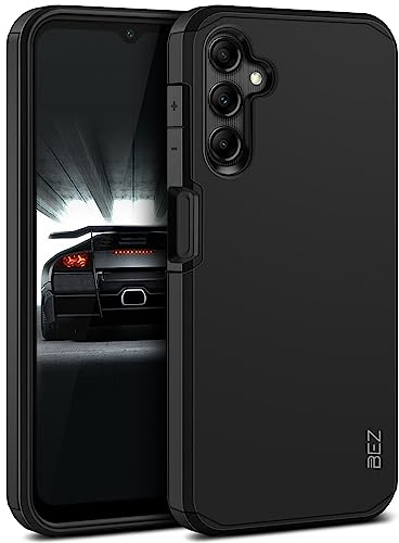 BEZ Hülle für Samsung Galaxy A14 Hülle, Handyhülle Tasche Stoßfestes Kompatibel für Samsung A14 / Samsung A14 5G, [Heavy Duty Serie] Outdoor Dual Layer Armor Case Handy Schutzhülle Robuste, Schwarz
