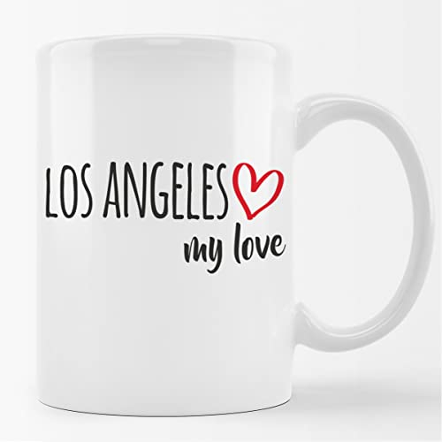 Huuraa Kaffeetasse Los Angeles my love Keramik Tasse 330ml für alle Fans von Los Angeles USA