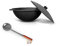 Kasan 12L aus Gusseisen – Usbekischer Kazan mit Aluminiumdeckel & Schaumlöffel, Ø48 cm – ideal für Plov, Wok-Gerichte, Feuerofen & Outdoor-Küche