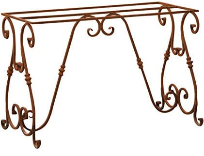 Biscottini Iron Table Base, Wrought Iron Garden Table, Hand Forged Wrought Iron Table Legs
