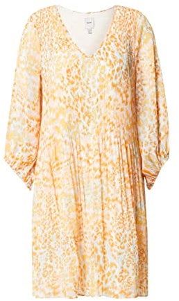 ICHI Damen Kleid weiß/orange 40