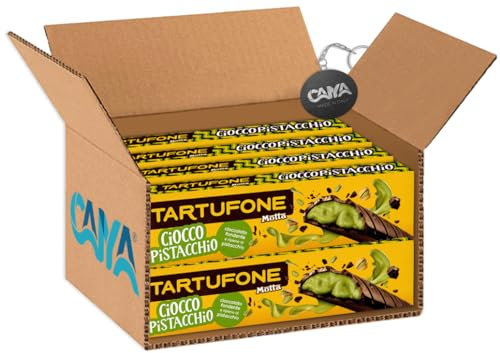 8X Motta Tartufone Ciocco Pistacchio Barra di Cioccolato Fondente con Ripieno al Pistacchio 150g [CAIYA® BOX da 8 Confezioni]