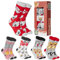 Tom und Jerry Lustige Socken für Männer & Teenager 5er Pack - Gr. 40-45, Bunte Baumwollsocken - Geschenke für Herren (Grau/Rot)