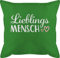 Shirtracer Kissen 50x50 - Valentinstag Partner Ideen - Lieblingsmensch Schriftzug - 50 x 50 cm - Grün - valentinstagsgeschenke für Freundin mit bezug vallentinstaggeschenk du bist Mein sofakissen