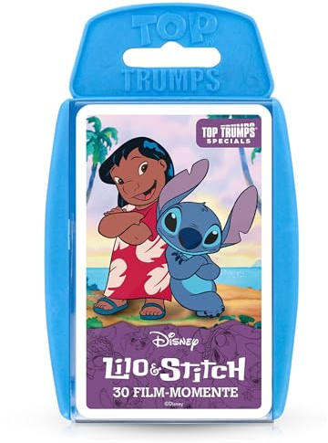 TOP TRUMPS Specials Disney's Lilo und Stitch 30 Movie Moments Kartenspiel, Spiel mit Szenen mit Lilo, Stitch, Jumba, Pleakley und Scrump, pädagogisches Geschenk für Kinder ab 8 Jahren