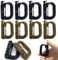 DHER karabiner für rucksäcke Molle Keychain Clip Molle Zubehör 10pcs D-Form Schnellspanner Schnalle Sicherheit Schnalle zusätzliche Press-on Taktische Bergsport Schnalle Rucksack Haken