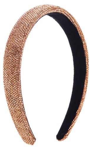 scicent Padded Hairbands Stylish Head Band for Women Fashion Hair Band for Party Wide Non-Slip Hair Hoops Bling Sparkly Diamond Headbands - 26517