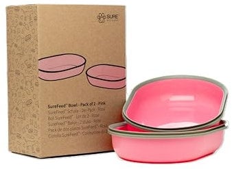 Sure Petcare SureFeed Lot de 2 bols avec joint intégré, compatibles avec la mangeoire à puce Sure Petcare SureFeed Microchip pour animaux domestiques, fonctionne pour les aliments humides et secs,