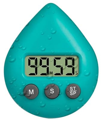 FYOBOT Minuterie de Douche Silencieuse sans Tic-, Minuterie Numérique Étanche, Minuterie Mignonne de Petite Taille, Verte, et Facile à Utiliser