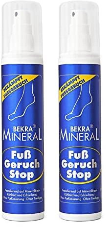 Bekra Mineral Original Fuss Geruch Stop Spray 150ml (Packung mit 2)