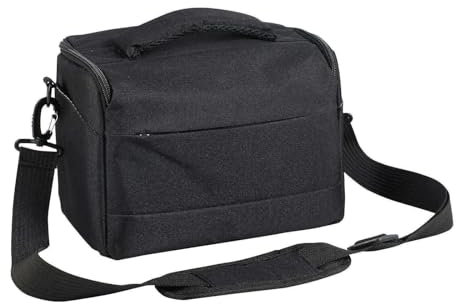 Camera Bag, Waterproof DSLR SLR Shoulder Camera Case, Crossbody Photography Bag with Rain Cover, Compatible with Canon, Nikon, Sony Mirrorless Cameras and Accessories, Black