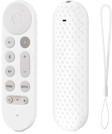 BoerHang Case Compatible with Google TV Streamer 4K 2024, Silicone Anti-shock and Anti-fall Protective Cover, [Precise Hole Position] Compatible with Google TV Streamer 4K 2024.White