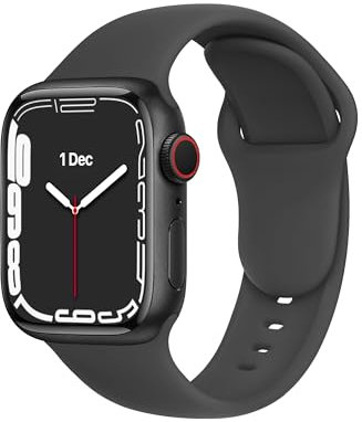 DONEGANI C1B per Cinturino Apple Watch 40mm 44 mm 46mm 42mm 45mm 41mm 38mm 49mm Se Ultra 2 Serie 10 9 8 7 6 5 4 3 Band Bracciale Sport Silicone, Spazio grigio