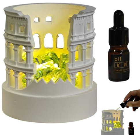 Diffuser Lampe, Aromatherapy Night Light, Home Aromatherapy Night Lam, Antike Roman Aromatherapy Lampe, Flameless Essential Oil Diffuser, Flameless Aromatherapy Oil Diffuser Light for Living Room