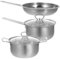 Ciieeo 1 Juego Olla De Sopa De Acero Inoxidable Sartenes Buque De Vapor Sartén Wok Cocinando Cesta Cuello De Cisne Cedazo Cocineros Sartén Eléctrica Con Tapa Bol Acero Inoxidable 410