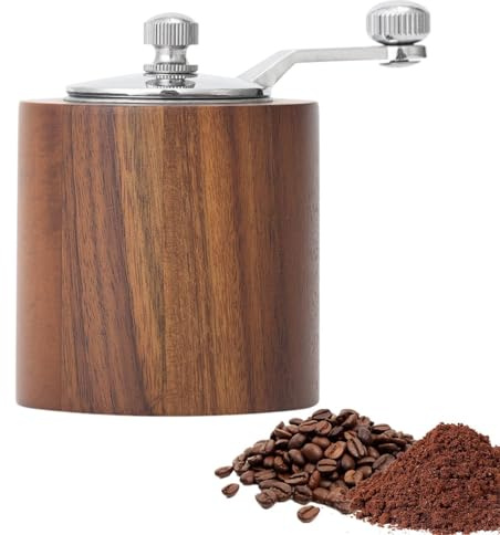 Moulin À Café Manuel – Broyeur D'herbes Vintage Pour Épices, Outil De Broyage Manuel | Moulin À Épices En Bois Durable, Broyeur D'herbes Portable, Ustensiles De Cuisine Avec Niveau De Mouture Réglable
