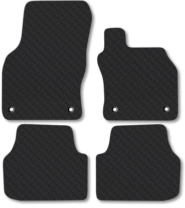 Skoda Octavia (2020+) [Estate] 5mm Rubber Car Mats | Heavy Duty Rubber Tailored Fit Floor Mats Full Coverage Durable Waterproof Accessories Easy Clean Anti Slip Made in the UK