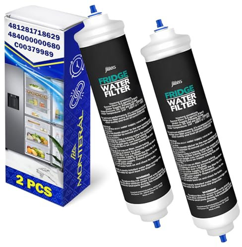 2 Piezas Filtro Agua Nevera con Código Original C00379989 para Indesit 481281718629 484000000680 para Whirlpool DA29-10105J HAFEX-EXP para Samsung 5231JA2003B para LG - MONTERAL
