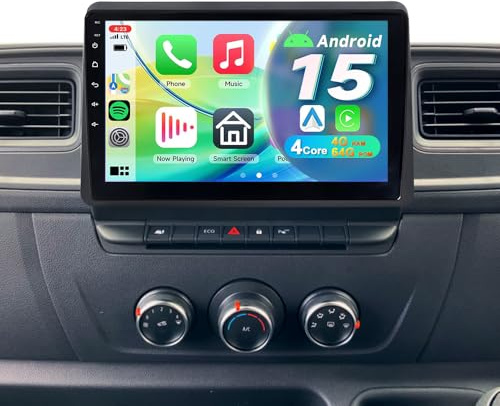 ACAVICA Autoradio Android 15 4+64G für Renault Master Movano B NV400 2019-2023, 10.1 Zoll Touchscreen Stereo mit Wireless Carplay Android Auto, Navi GPS, WiFi 6.0, Bluetooth 5.4, Dual USB, SWC