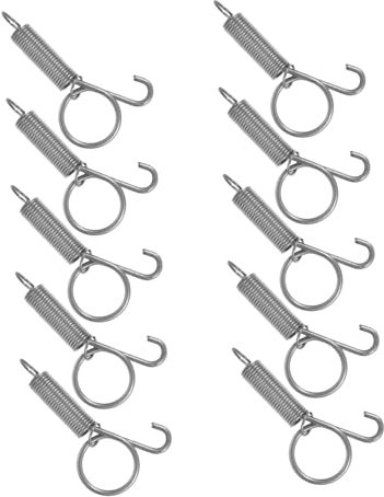 FIXOSHEE 10Pcs Spring Hook for Rabbit Cage Door Durable Animal Cage Hanger Prevents Escape for Pigeons Chickens Convenient for Home Pet Store Use