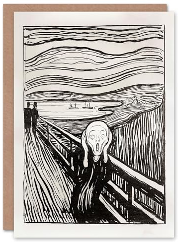 Artery8 Edvard Munch Art Card The Scream 1895 Black and White